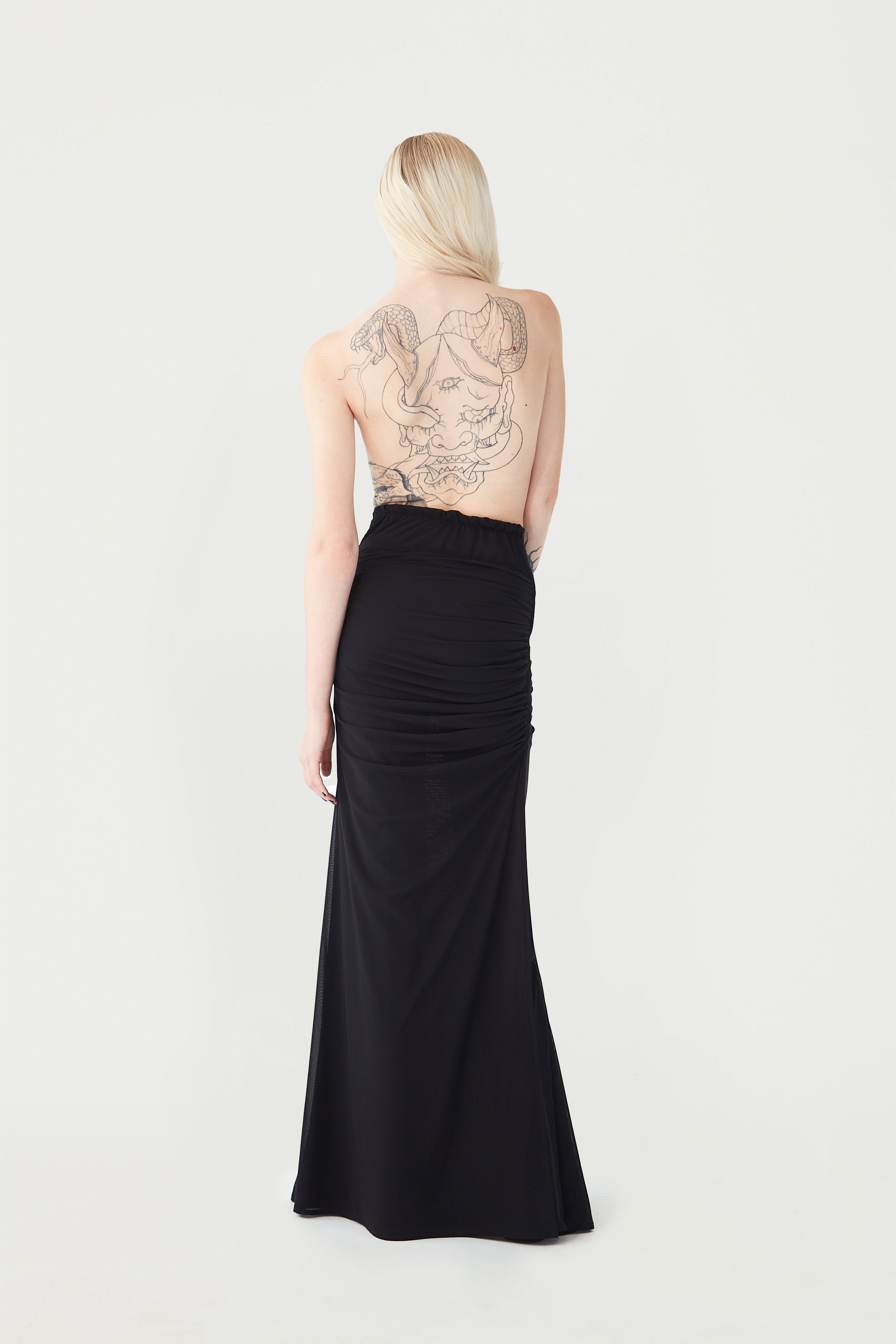 Draped shop maxi skirt