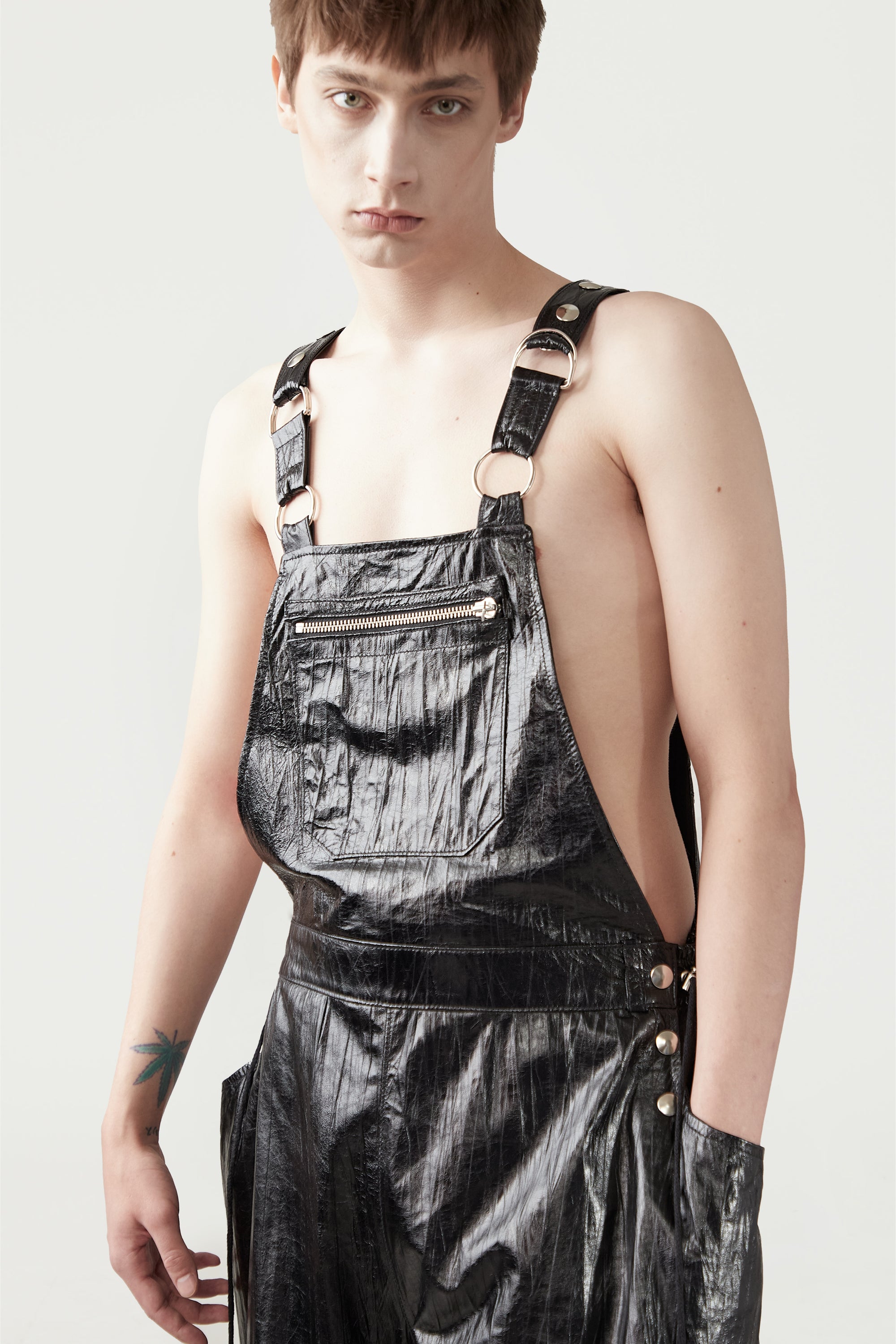 Leather Dungarees